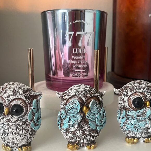Other - Hear No Evil, See No Evil, Speak No Evil Owl Figurine Set  | NEW